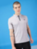 Men Polo Collar T-shirt — Airobic & Grey